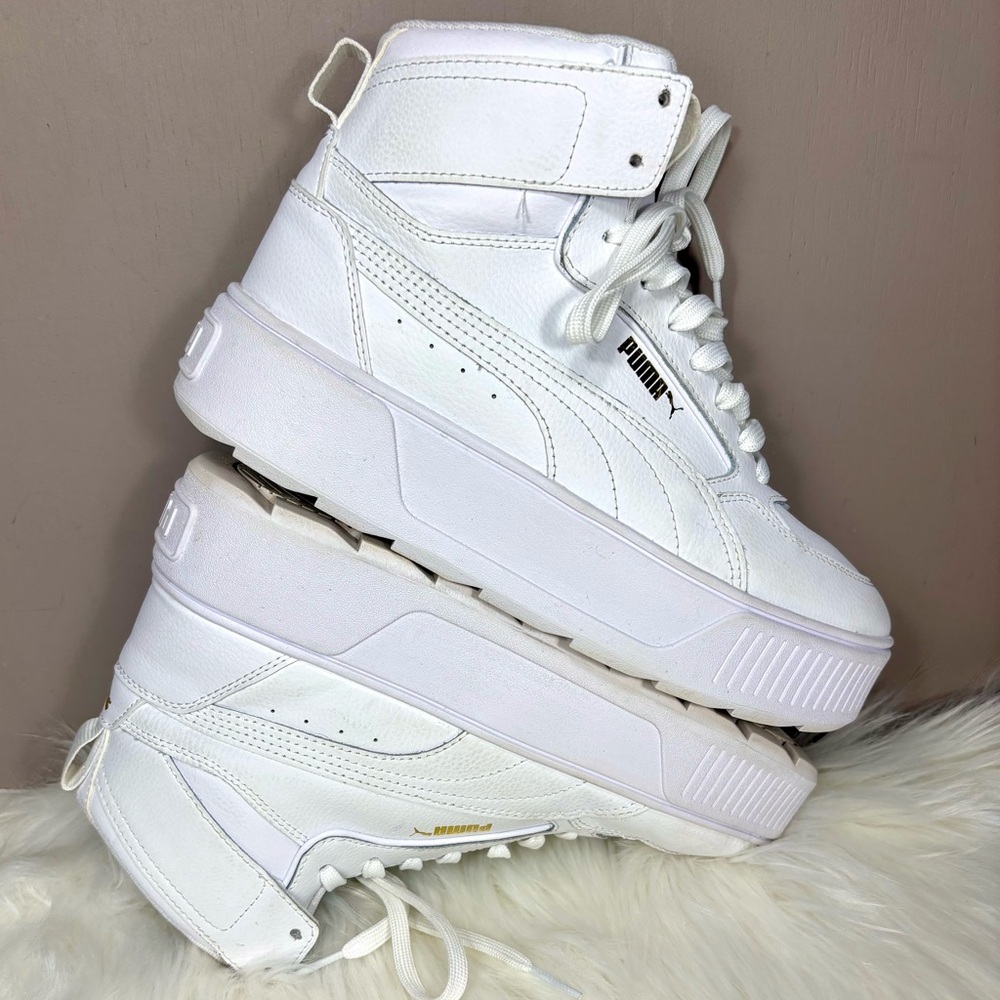 PUMA Leather High-Top Sneakers